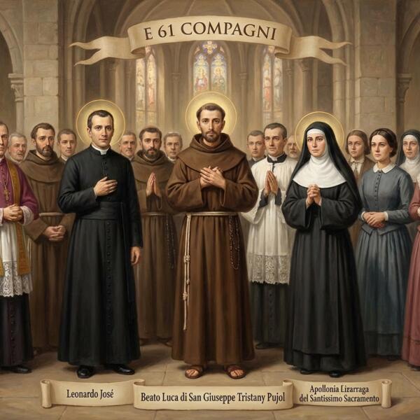Beato(a) Luca de São José Tristany Pujol, Leonardo José, Apolônia Lizarraga do Santíssimo Sacramento e 61 companheiros